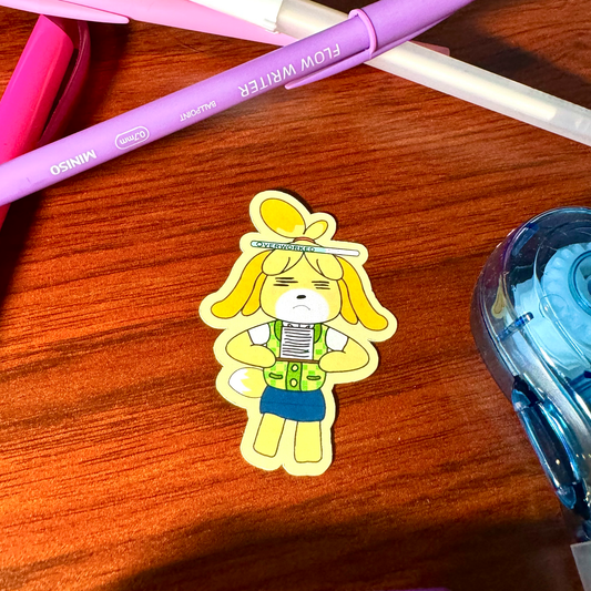 [Animal Crossing Fanart] Overworked Isabel DieCut Sticker